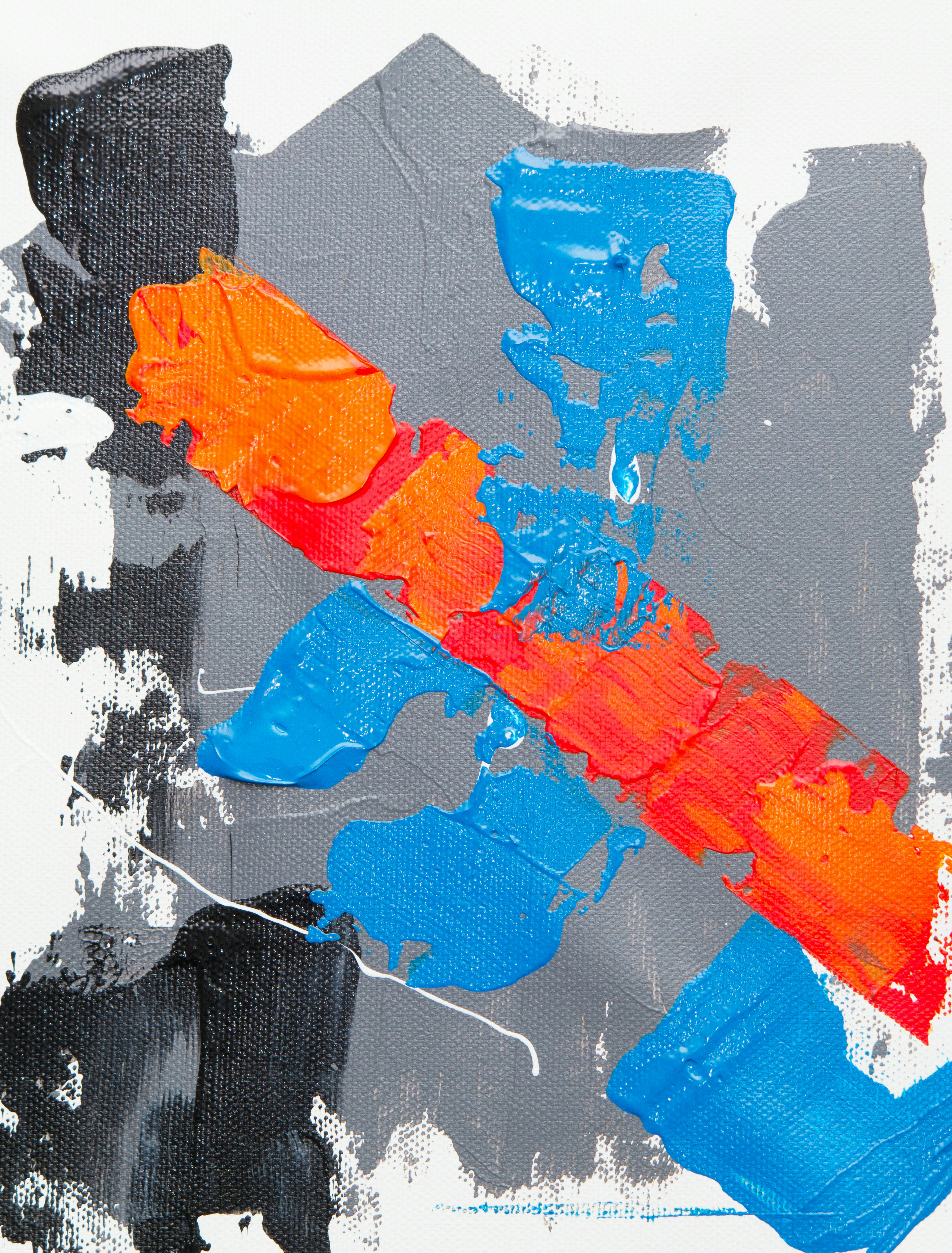 Abstract oil painting on canvas — brushstrokes and impasto